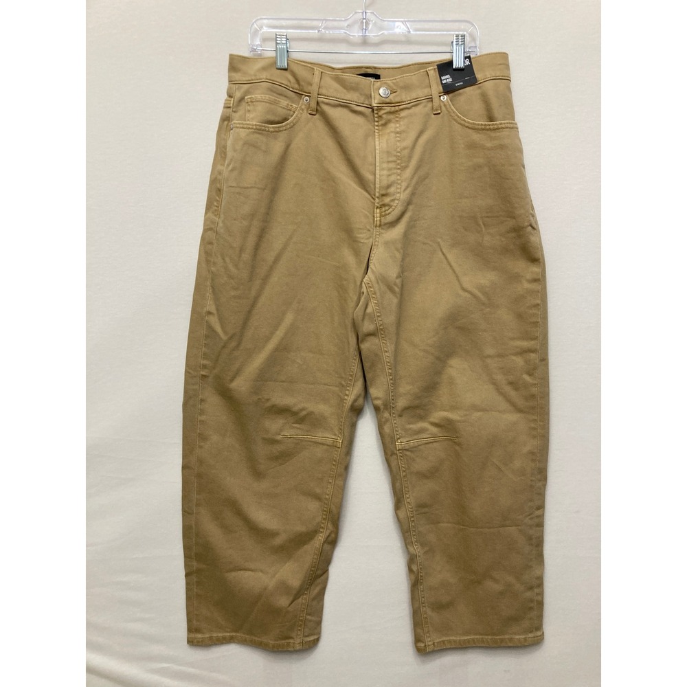 New Express Barrel Mid Rise Ankle Jeans size 10 Tan Khaki Comfy